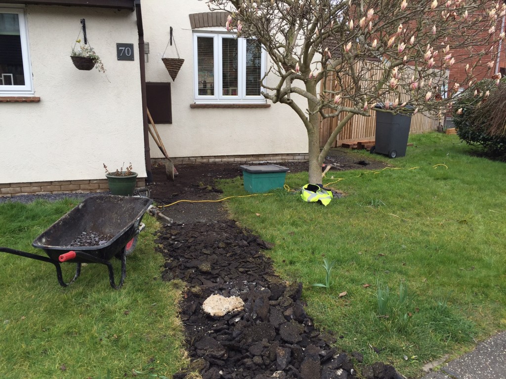 Stage 1 - Excavation of existing path