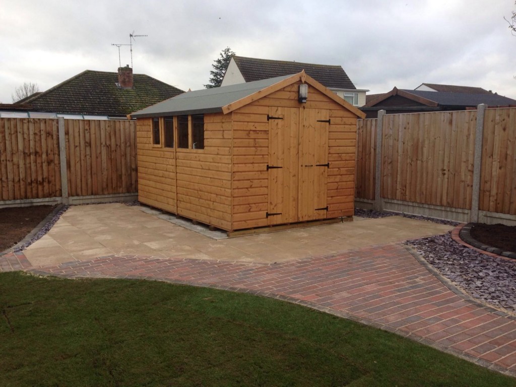 Completed paving and landscaping job